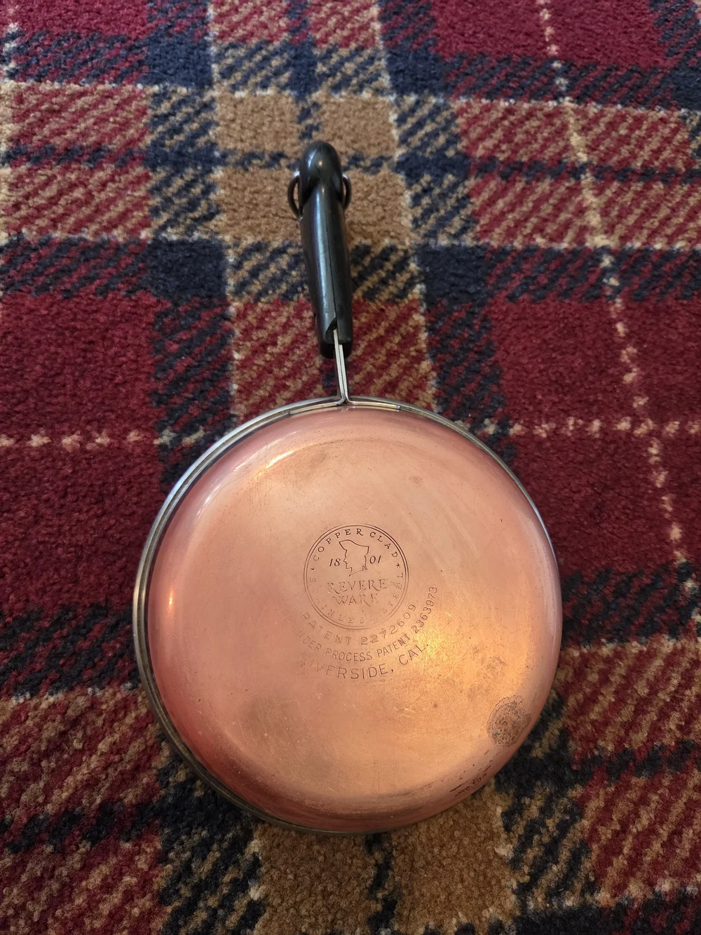 Revere Ware Copper-Clad Cookware - Riverside, Cal Stamp